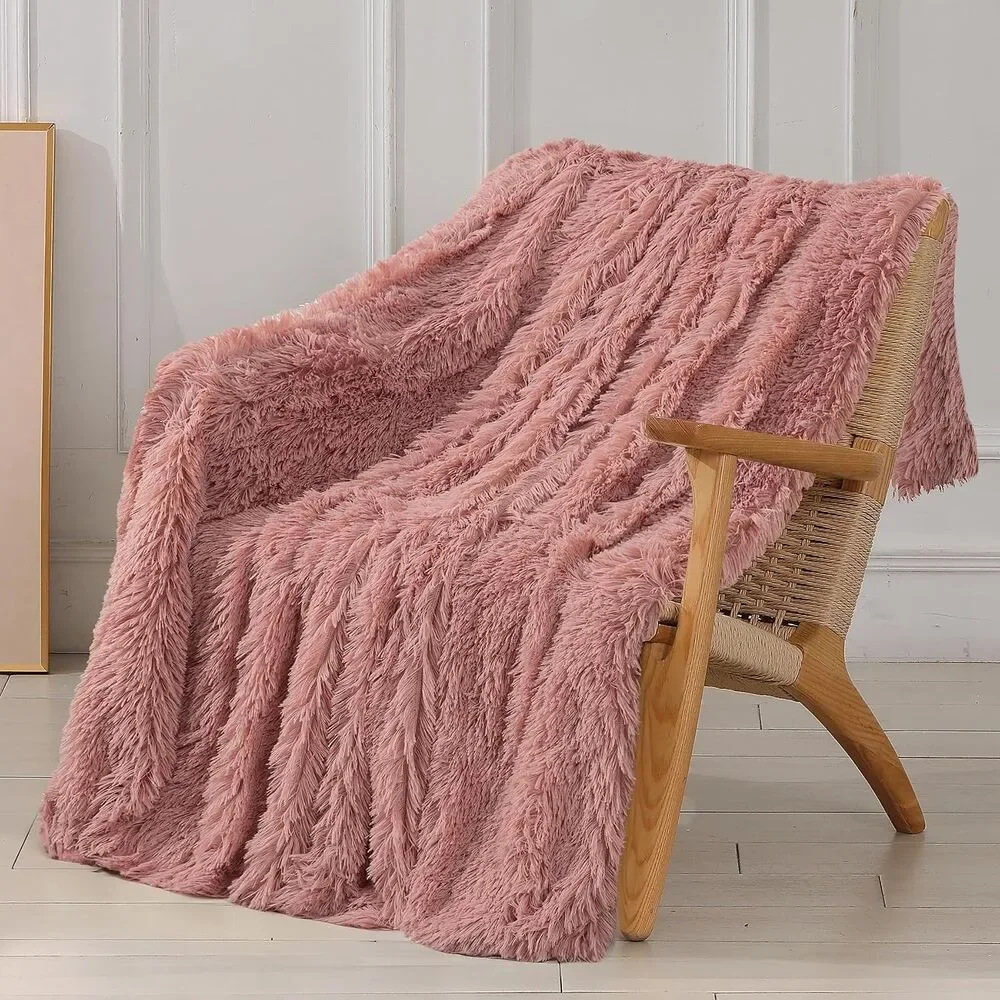Decorative Extra Soft Faux Fur Blanket Twin Size 70